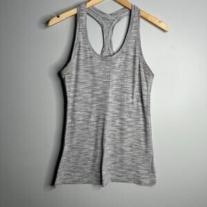 Lululemon Women's Cool Racerback II Heathered Slate Tank Size 6